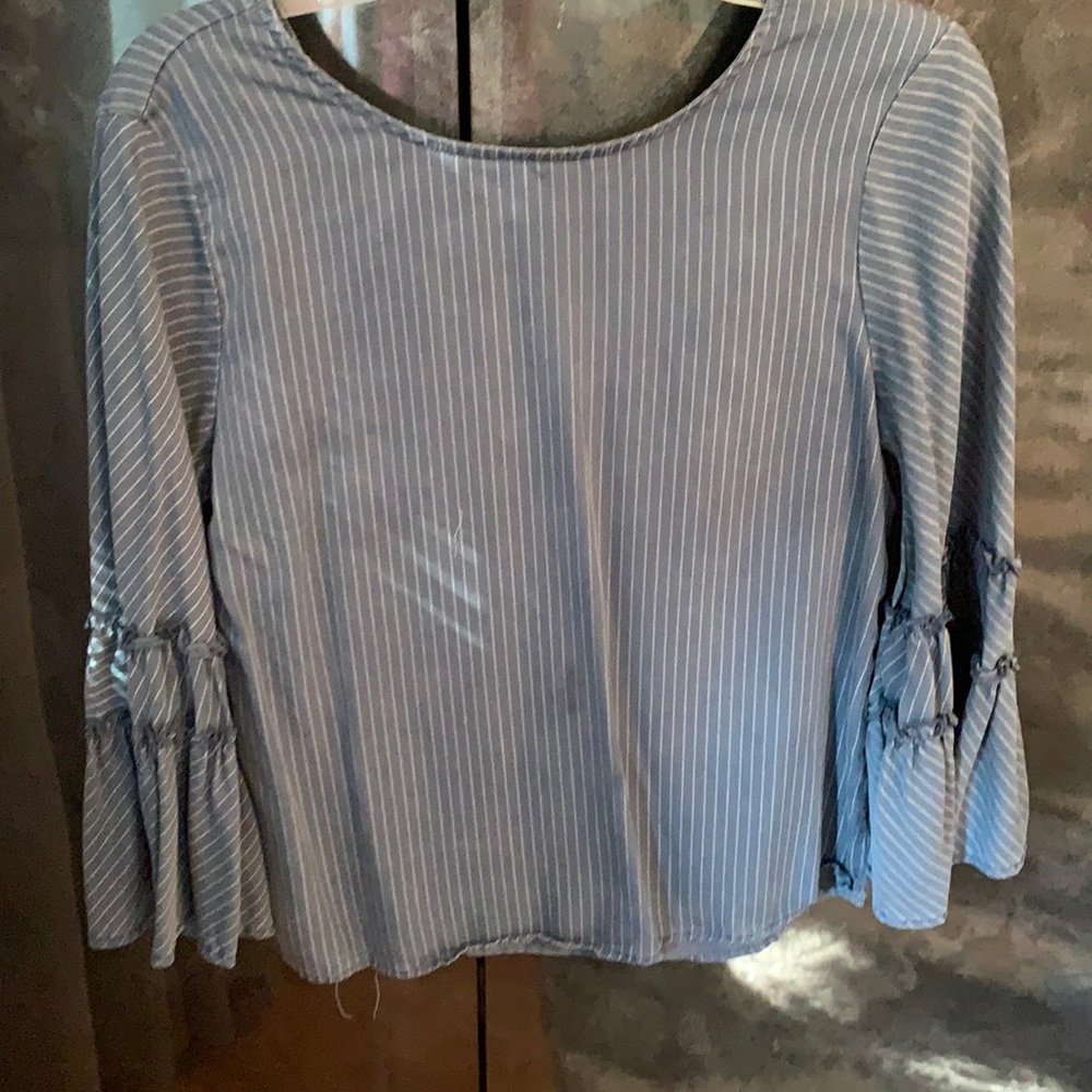 Blue striped top
